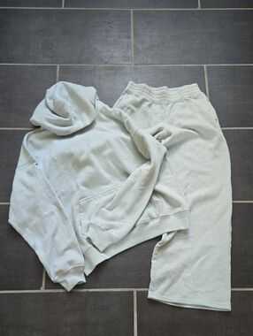 Soft Light Green Hoodie & Sweatpants Set